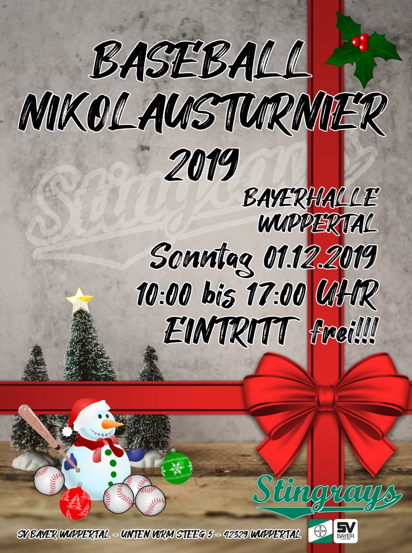 Wuppertal Stingrays Baseball Nikolausturnier 2019